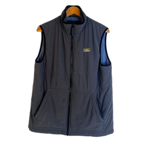 LL Bean PrimaLoft Insulated Mock Neck Full Zip Vest Size MD Outdoor Layer - Picture 1 of 12